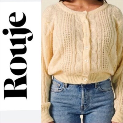 Rouje Paris Azia Cardigan Sweater Coquille Size 34 XS | eBay