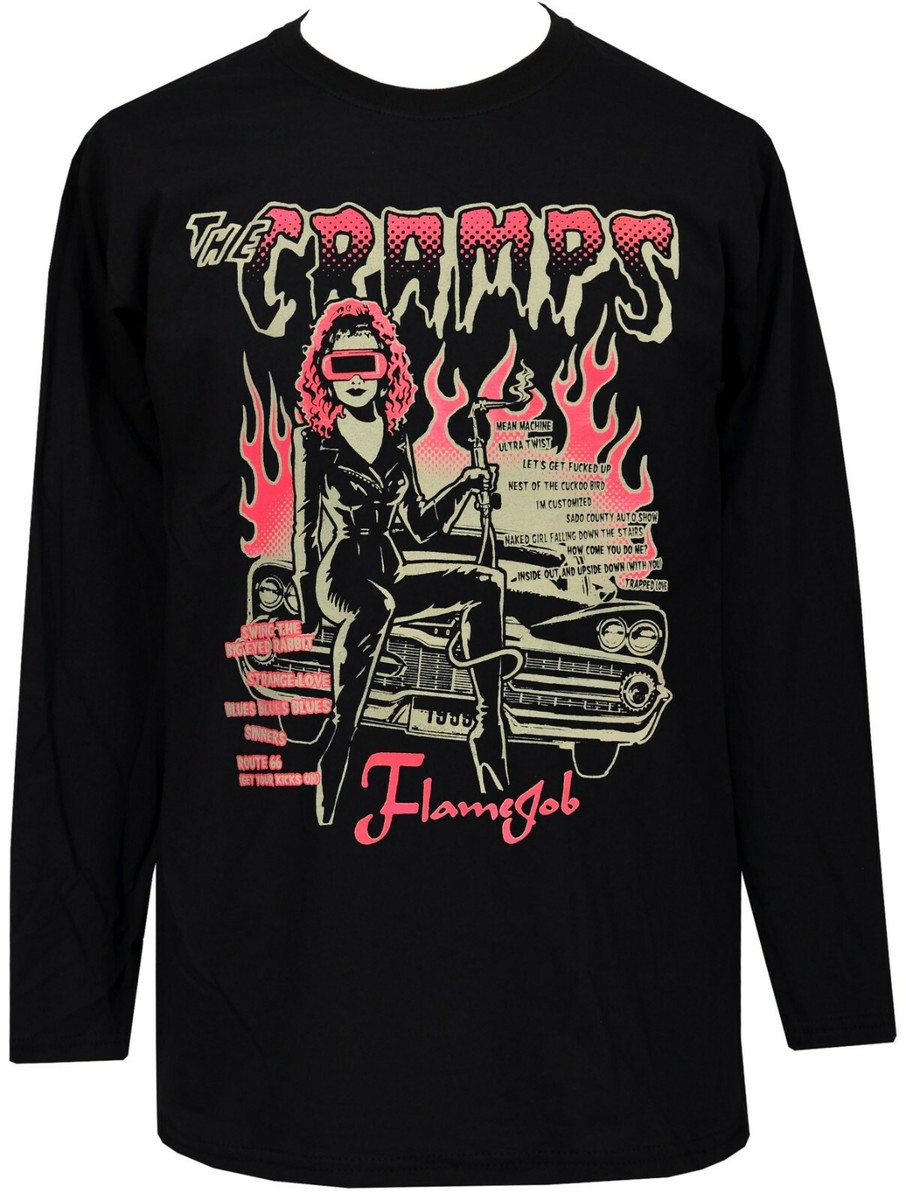 The Cramps Mens Psychobilly T-Shirt Vince Ray Poison Ivy Flamejob