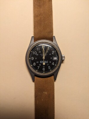 Hamilton Khaki Rare Field 9239 Mens Quartz Watch Black Dial 32mm w