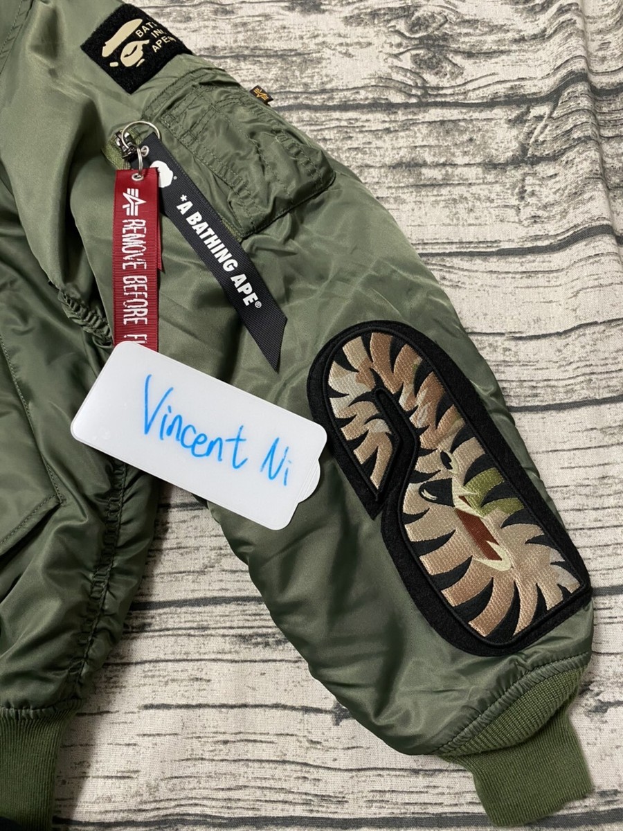 A BATHING APE BAPE X ALPHA INDUSTRIES REVERSIBLE MA-1 XL XL | eBay