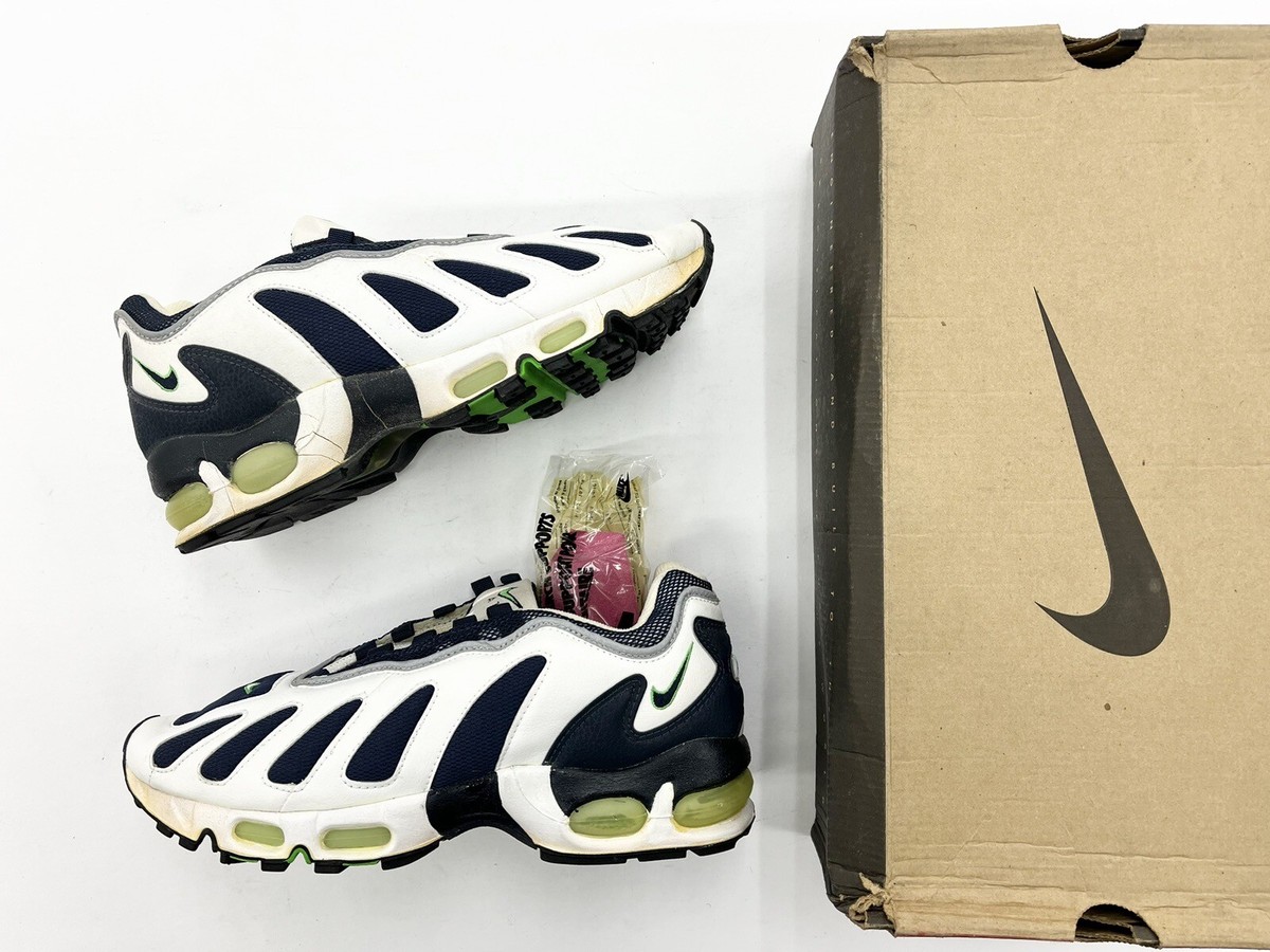 1996 Vintage Nike Air Max White Obsidian Scream Green Sz 9.5 Men