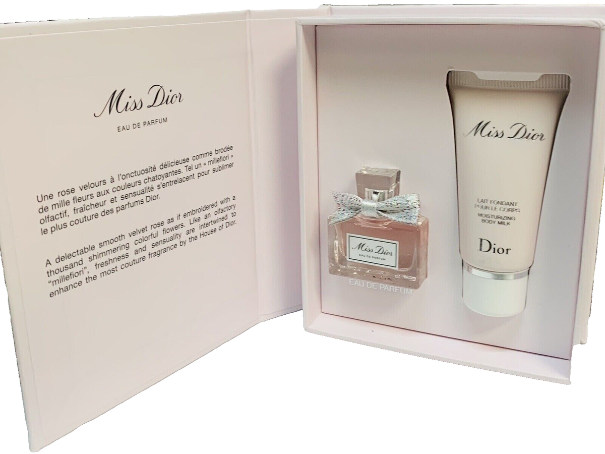 Miss Dior Travel Gift Set Eau De Parfum EDP 5ml &Moisturizing Body