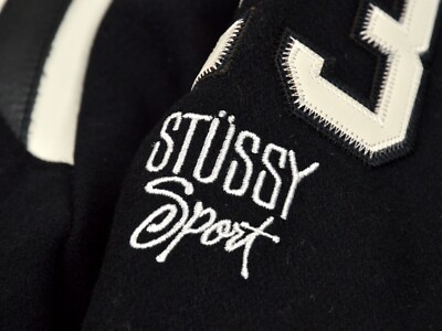 Stussy 80 Wool Varsity Jacket - Size XLarge - Black - Brand New | eBay
