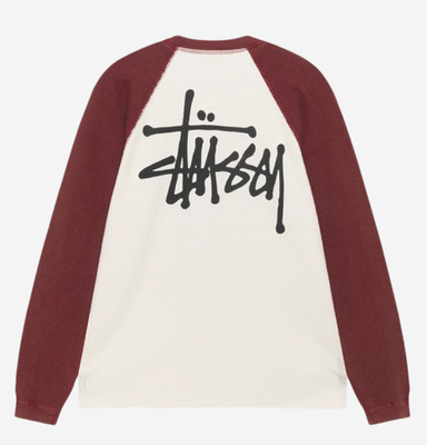 Stussy Basic Stussy Thermal 2 Tone LS T-Shirt Off White 1140362 | eBay