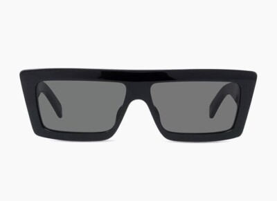 Celine CL40214U 01A Black Grey Lens Rectangular Women Sunglasses