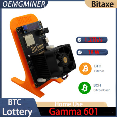 Bitaxe Gamma 601 Solo BTC Miner 1.2TH/s 2.4G WiFi 18W BTC Lottery