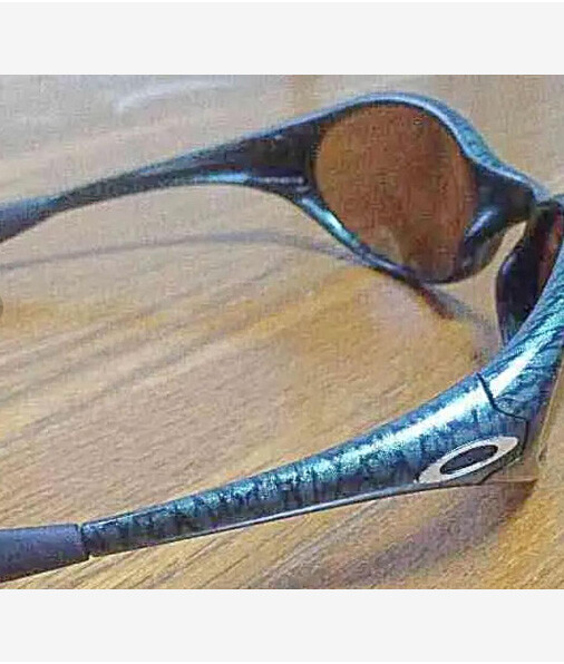 90's vintage OAKLEY eye jacket FUEL green gold mirror lens