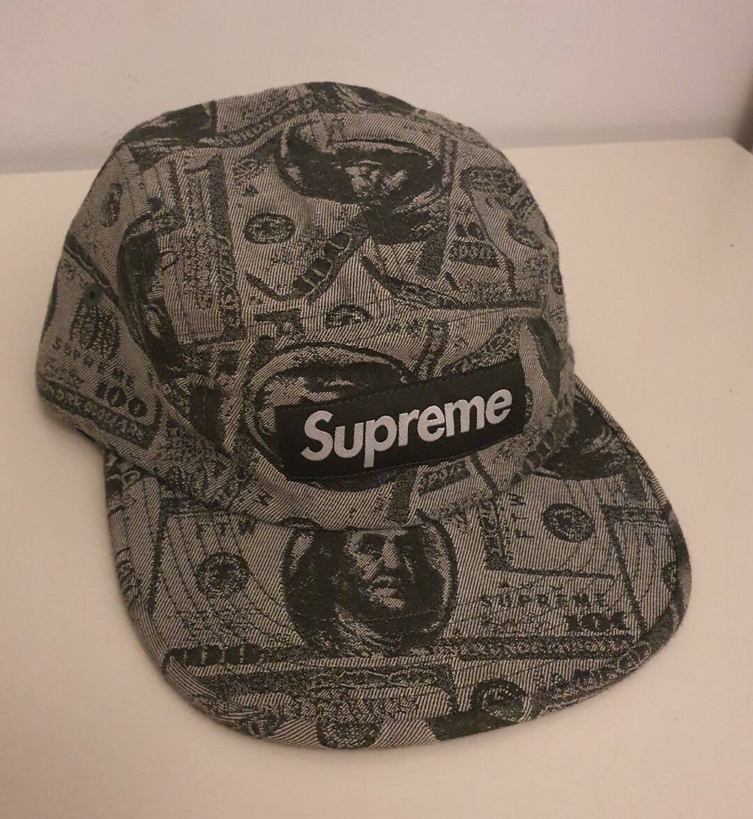 FW17 Supreme 100 Dollar Bill camp cap green hat New | eBay