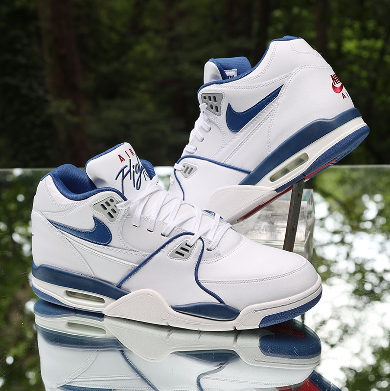 Nike Air Flight 89 Dark Royal Blue Men's Size 14 White Red Custom