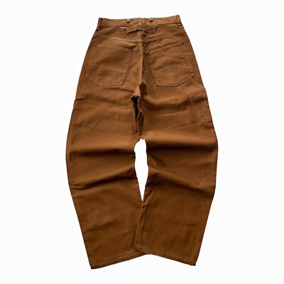 RRL Double RL Brown Work Pants Carpenter With Buckle Back High