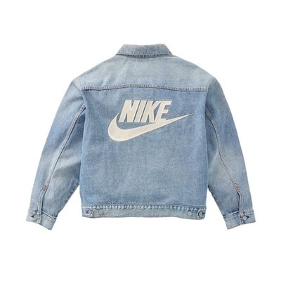 LEVI'S Nike Denim Trucker Jacket Light Indigo | eBay