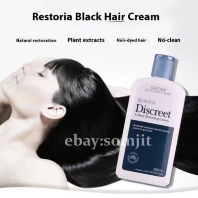 Restoria Discreet Hair Color Cream Restoring Gray Hair to Black
