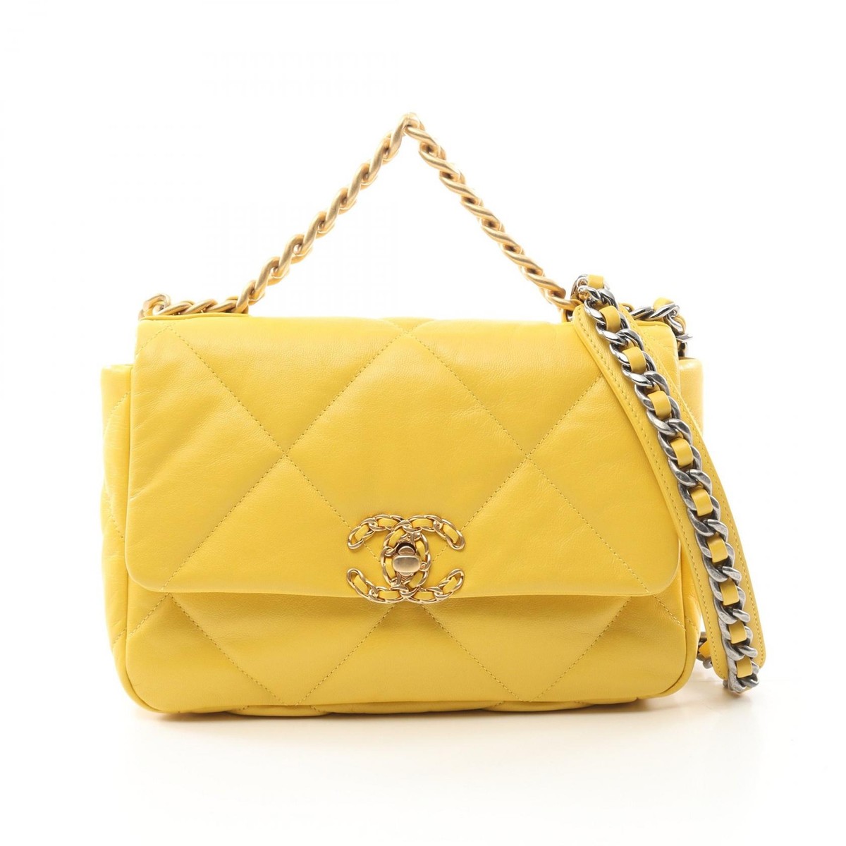 CHANEL 19 dix-neuf Matelasse 2way Shoulder Bag AS1160 Lamb leather