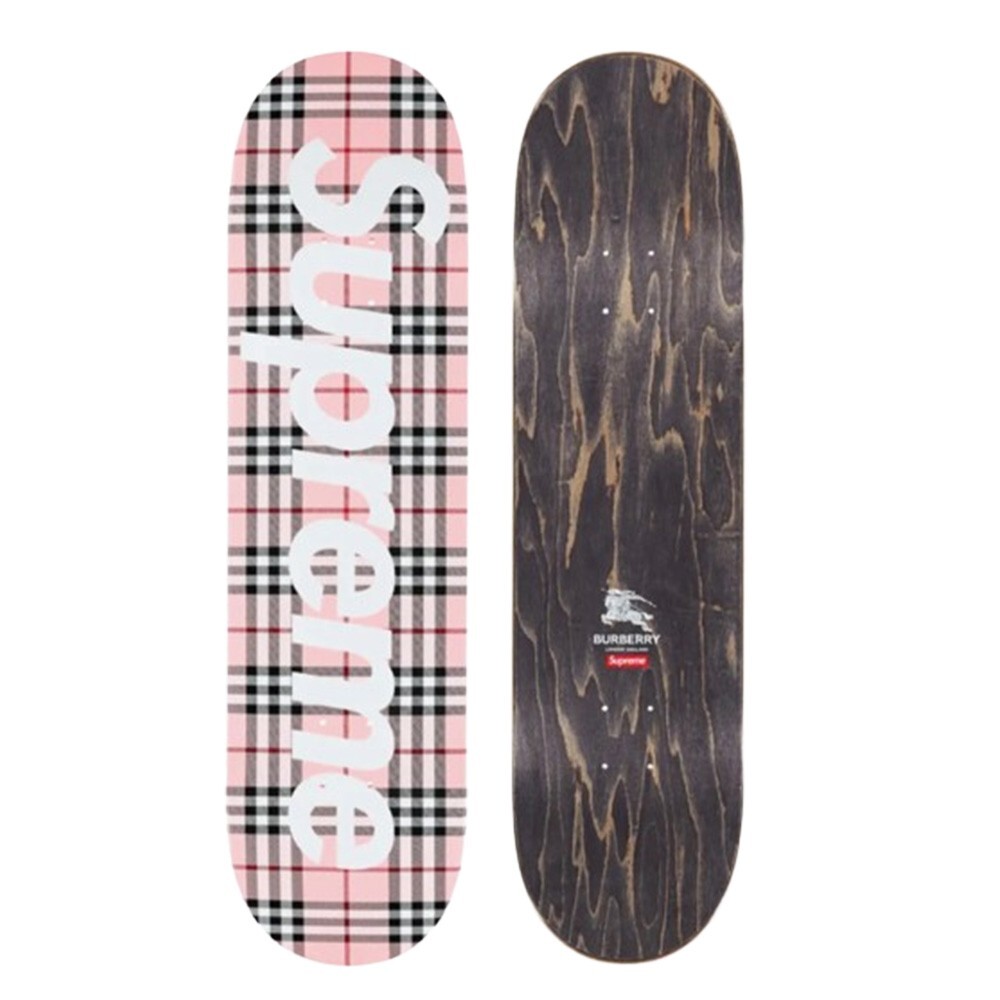 Supreme x Burberry Skateboard Deck Pink - 22SS - Shipping from