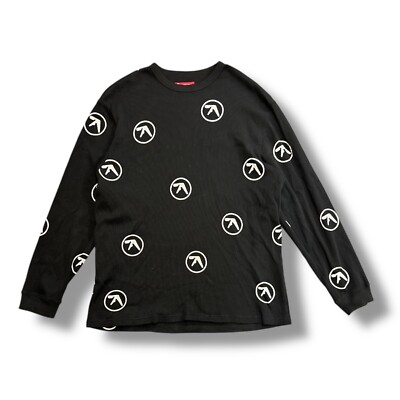 Supreme Aphex Twin Thermal long sleeve T-shirt color Black size XL