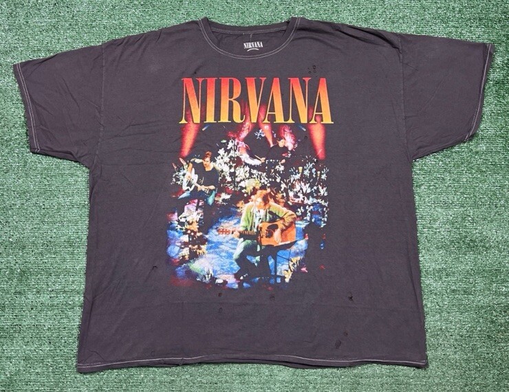 Urban Outfitters Vtg Nirvana Unplugged Oversized Distressed T