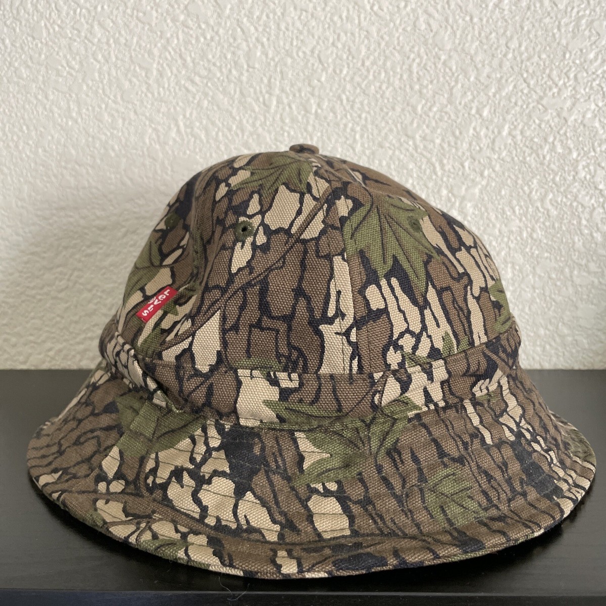 Supreme x Lev'si woodland camo bucket hat S/M | eBay