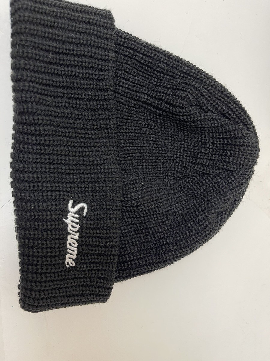 RARE RETIRED Supreme Loose Gauge Beanie Black (darker than