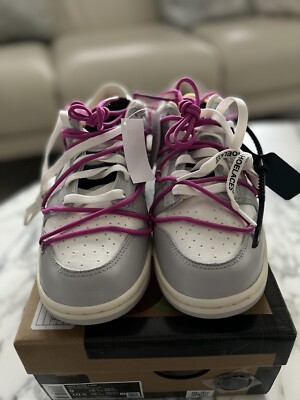 Off White x Nike Dunk Low Lot 30 of 50 - Men 9 or Women 10.5 Sail