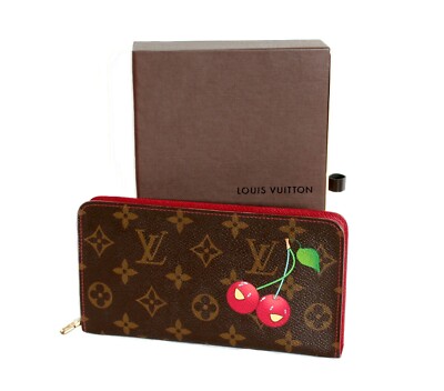 Louis Vuitton Cerises Monogram Wallet Zippy Organizer Murakami