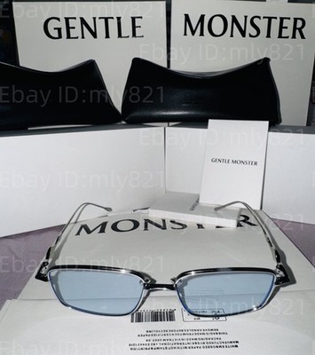 Gentlemonster Sunglasses BOLD - Atomic 02(B) Silver Frame Blue