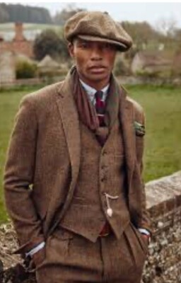 Polo Ralph Lauren Glen Plaid Houndstooth Estate Gents Hat Tweed