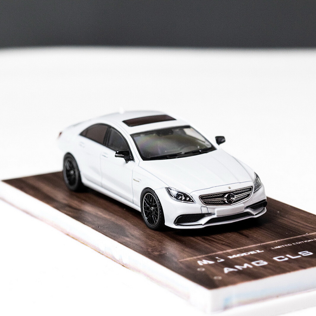 MJ 1/64 Scale Mercedes-Benz CLS 63 AMG White Diecast Car Model Toy
