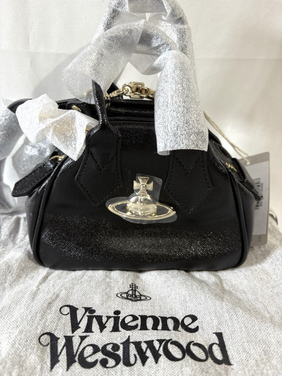 Vivienne Westwood Mini Victoria Yasmin Black Leather Dome