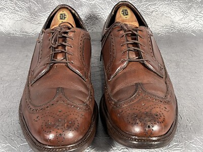 Florsheim Royal Imperial Long Wing 5 Nail V Cleat Brown Vintage