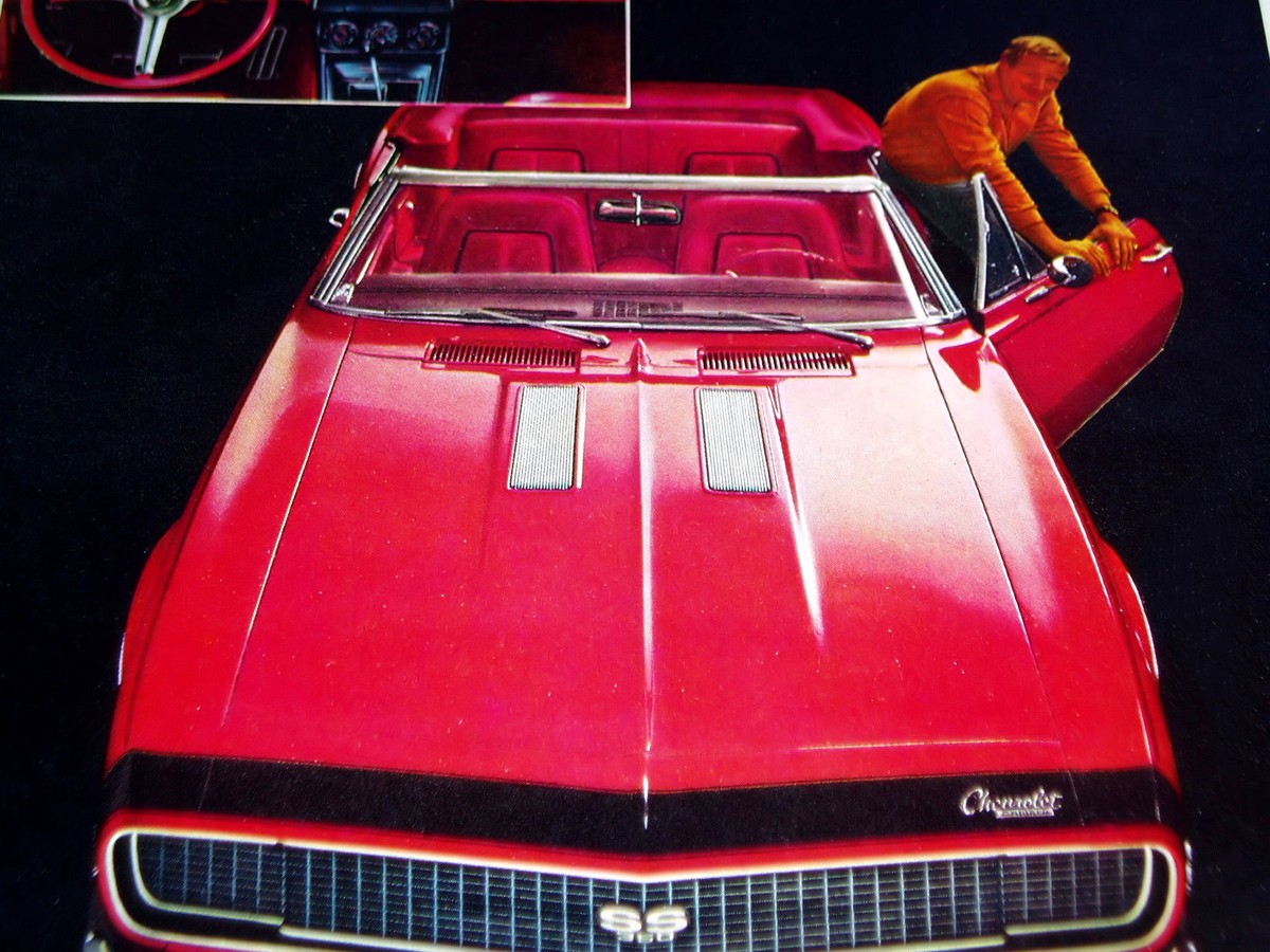 1967 CHEVY CAMARO SS ORIGINAL AD-1968/RS/Z28*hood/scoop/decal