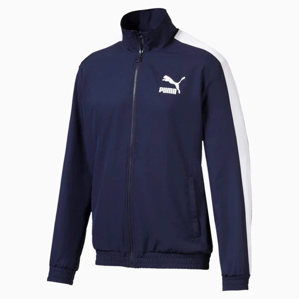 PUMA Men's Iconic T7 Track Jacket, 595293 06, Peacoat (Navy), Size