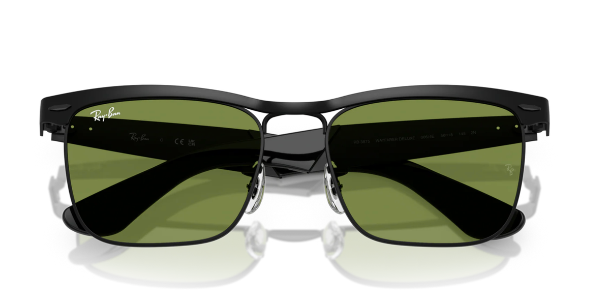 Ray-Ban Wayfarer Deluxe Sunglasses RB 3875 006/4E 56-18 145 Black