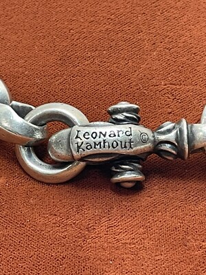 Vintage Sterling Leonard Kamhout Chain Link Necklace With War Bird