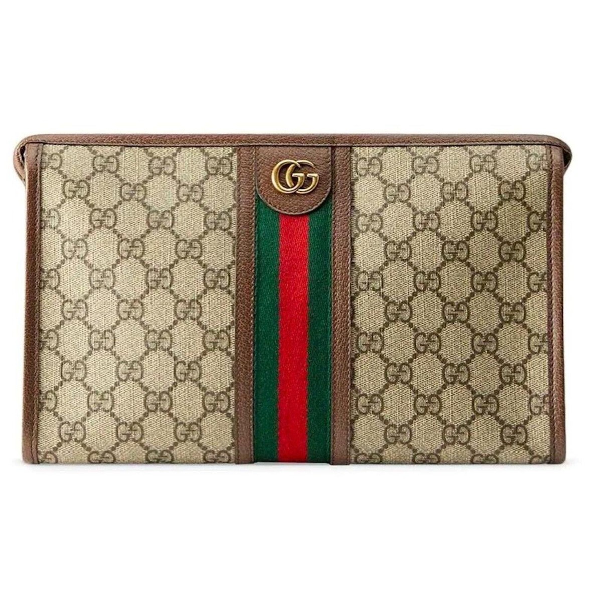 NEW Gucci Ophidia Wash Travel Clutch Pouch GG Zip Bag Box