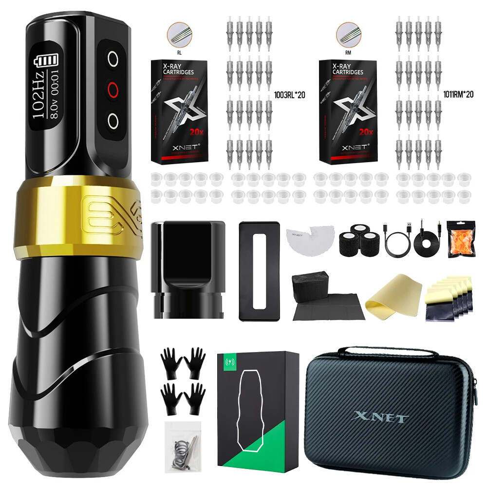 XNET FLUX MAX Wireless Tattoo Machine Kit Rotary Tattoo Pen With