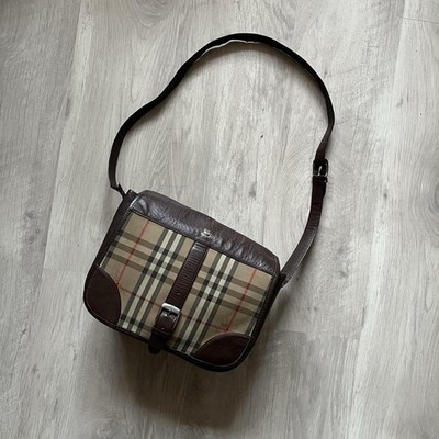 Vintage BURBERRY Crossbody Bag Shoulder Bag Haymarket Nova Check