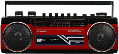 SANSUI Bluetooth Radio Cassette Recorder SCR-B2 Red From Japan | eBay