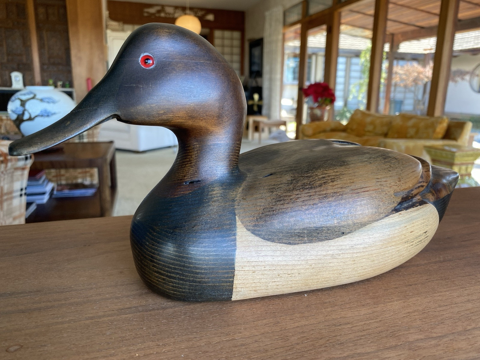 Tom Taber（トム・タバー:アメリカ彫刻家）カモの木彫デコイ Vintage