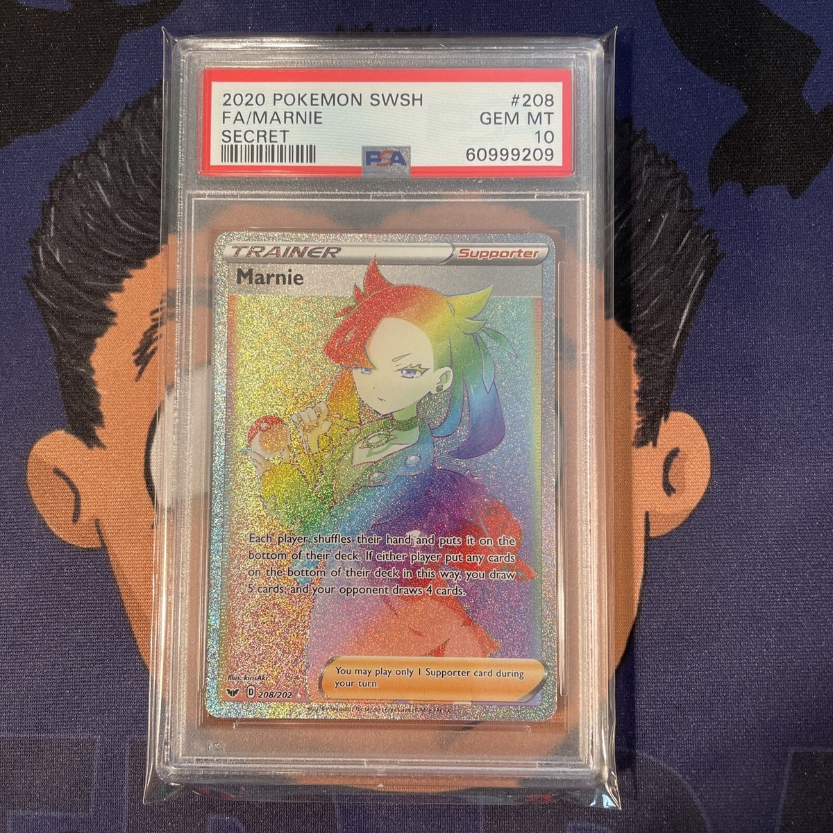 💎PSA 10 GEM MINT 2020 Pokemon Sword & Shield MARNIE #208 Full Art