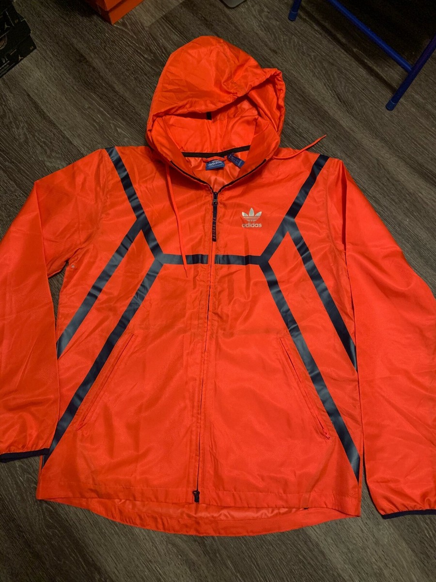 Brand New Adidas Originals ZX Track Jacket SZ L Orange/Navy | eBay