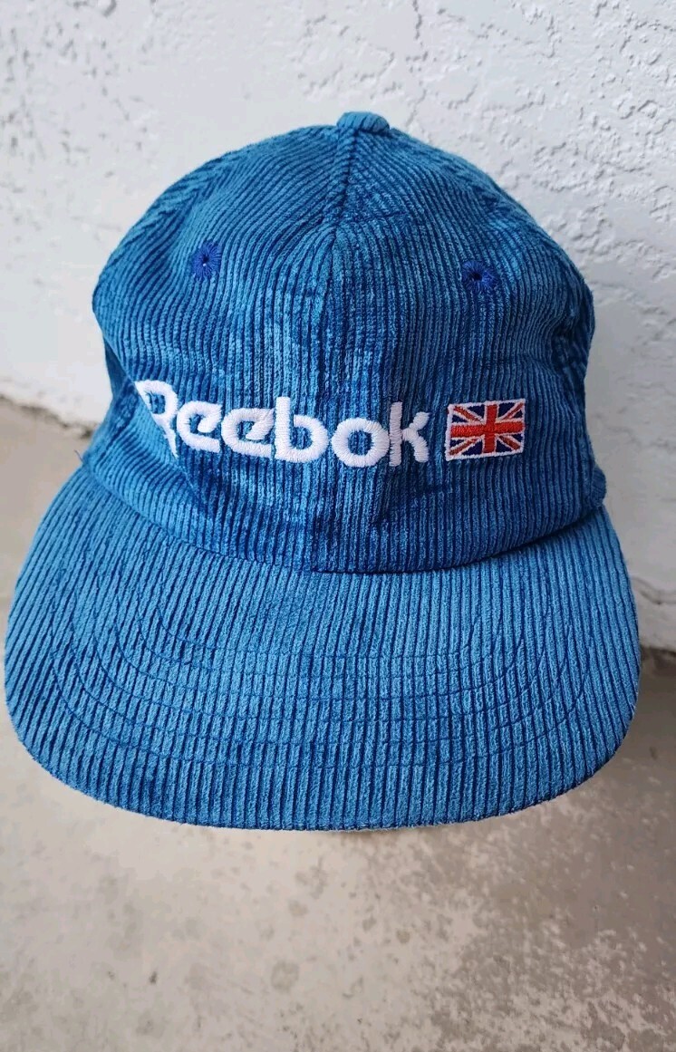 REEBOK 90S Corduroy HAT CAP ZIP BACK VINTAGE RETRO | eBay