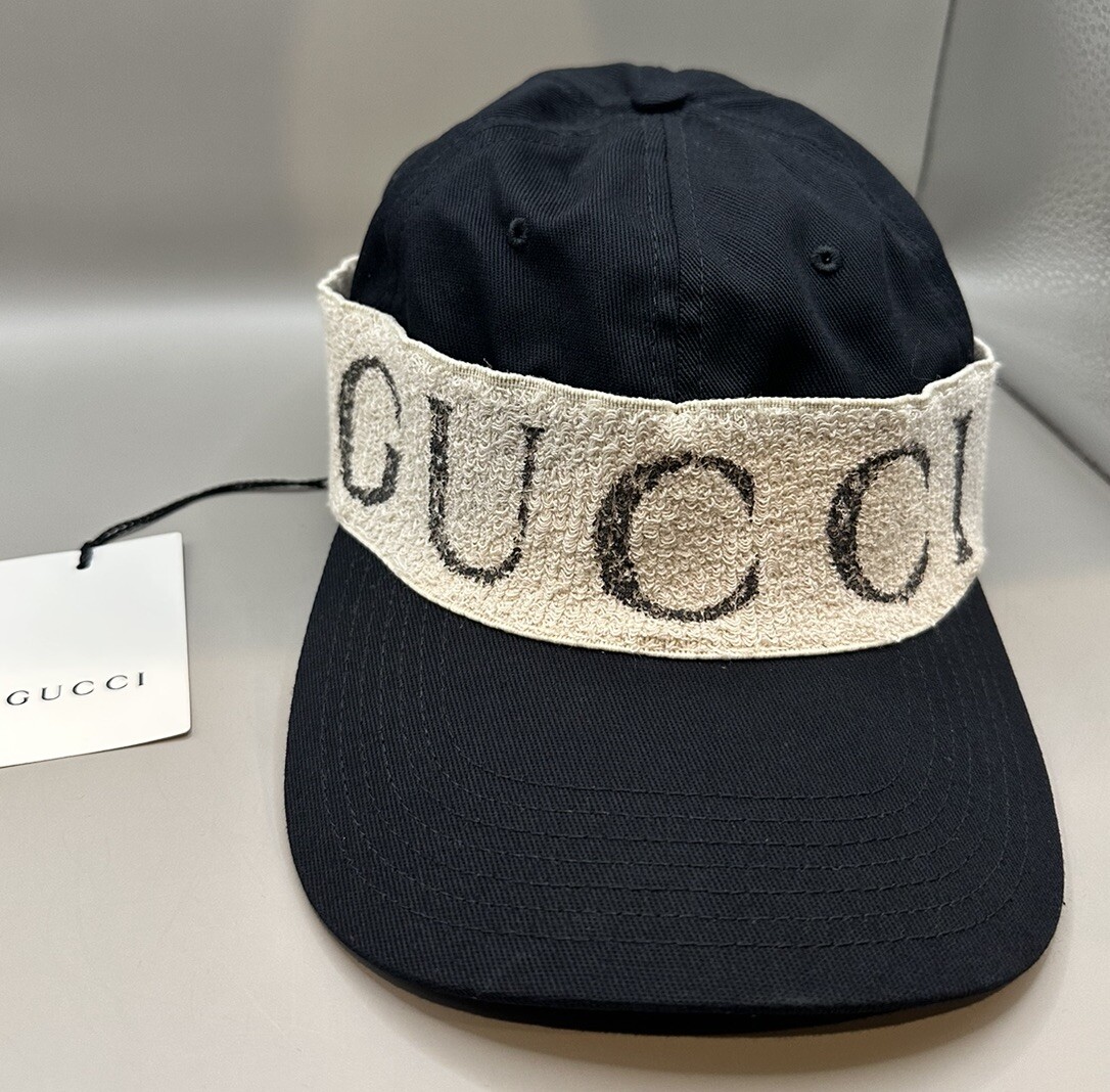 Gucci Gabardine GUCCI Headband Baseball Cap Hat Black Size M (58