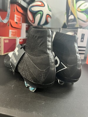 Nike Mercurial Superfly CR7 FG 677927-014 Black Neon Turquoise Sz