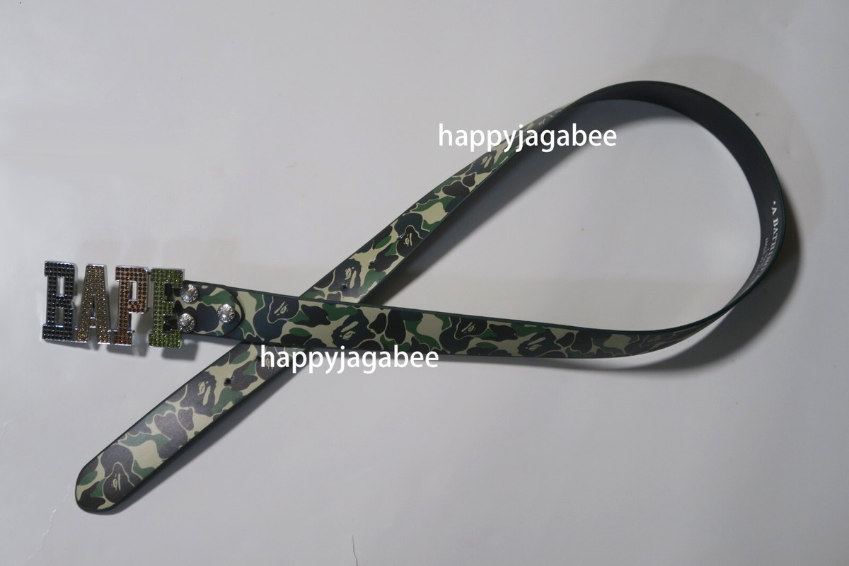 A BATHNIG APE Men's Goods ABC CAMO BAPE LEATHER BELT 1K80188003 | eBay