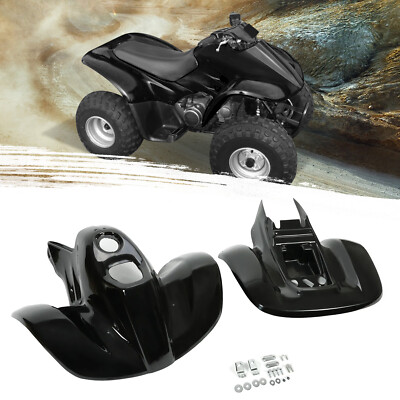 FOR 1993 - 2005 HONDA TRX90 BLACK ABS PLASTIC FRONT & REAR FENDERS