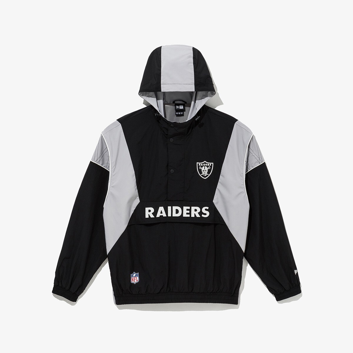 New Era NFL Las Vegas Raiders Windbreaker Anorak Jacket, Black | eBay