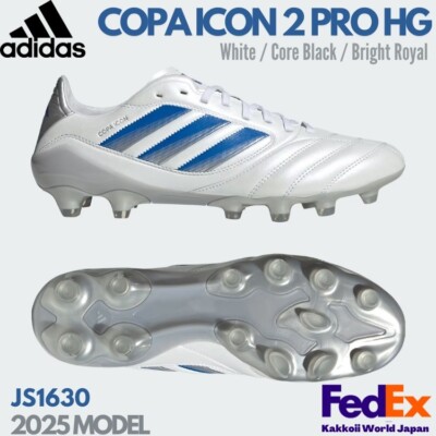 adidas Men's Soccer Cleats COPA ICON 2 PRO HG White/Core Black