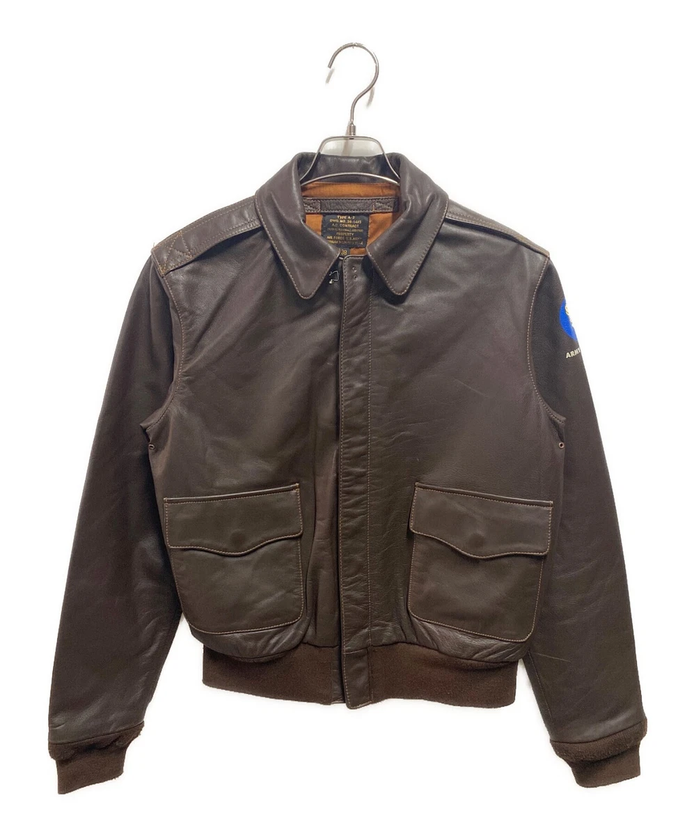 MORGAN A-2 Leather Flight Jacket Size: 38 Brown 30-1415 Men | eBay