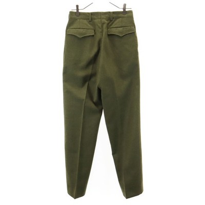 ノルウェー軍 60s Vintage Wool Blend Trouser Pants 46L green Dress