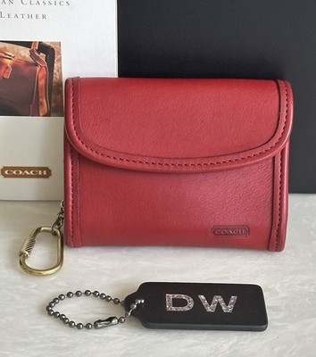 COACH VINTAGE RED LEATHER MULTIFUNCTION WALLET 7219 EUC | eBay